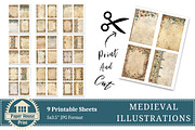 Medieval Grunge Illustrations Paper, an Illustration by NiiiNArt (Thumbnail 7 of 8)