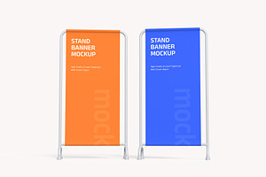 Street Stand Banner Mockup Set, an Advertising Mockup by graphypix