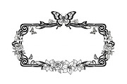 Butterfly Floral Frame SVG Bundle, an Illustration by Creativeshirt (Thumbnail 29 of 31)