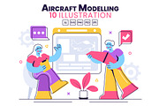 10 Aircraft Modelling Illustration, a Person Illustration by denayunebgt (Thumbnail 1 of 4)
