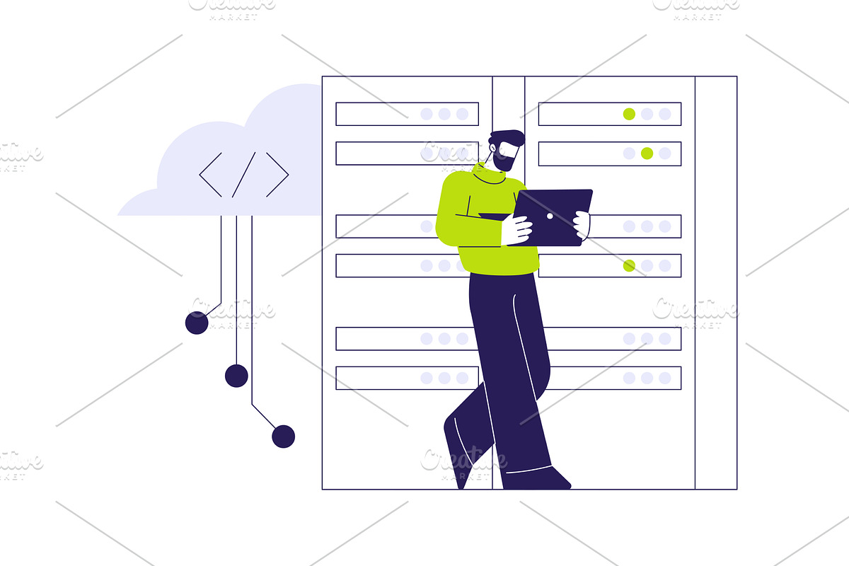 Cloud infrastructure engineer, a Technology Illustration by Visual Generation