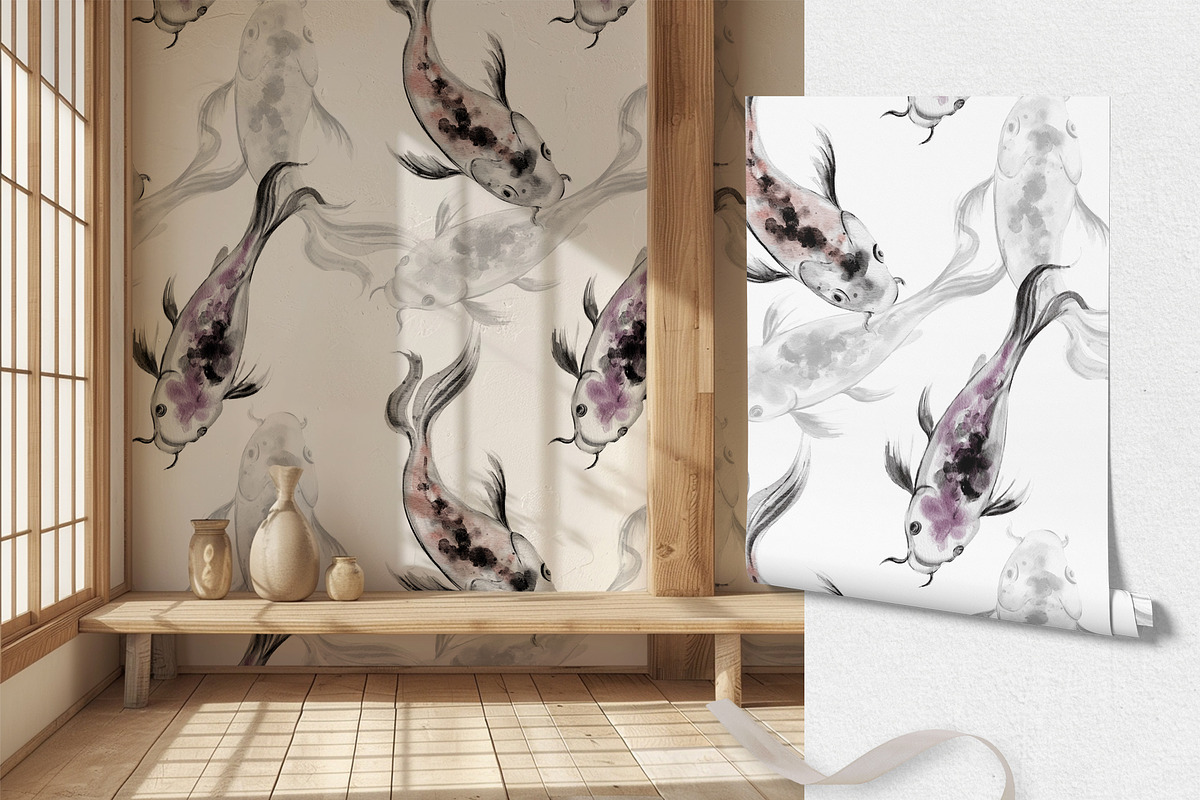 Kanso Botanical Japandi Watercolor, a Pattern Graphic by mila_leev (Photo 4 of 15)