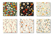 Ditsy Pastel Flowers Seamless Patter, a Pattern Graphic by Canvas Craft (Thumbnail 2 of 6)
