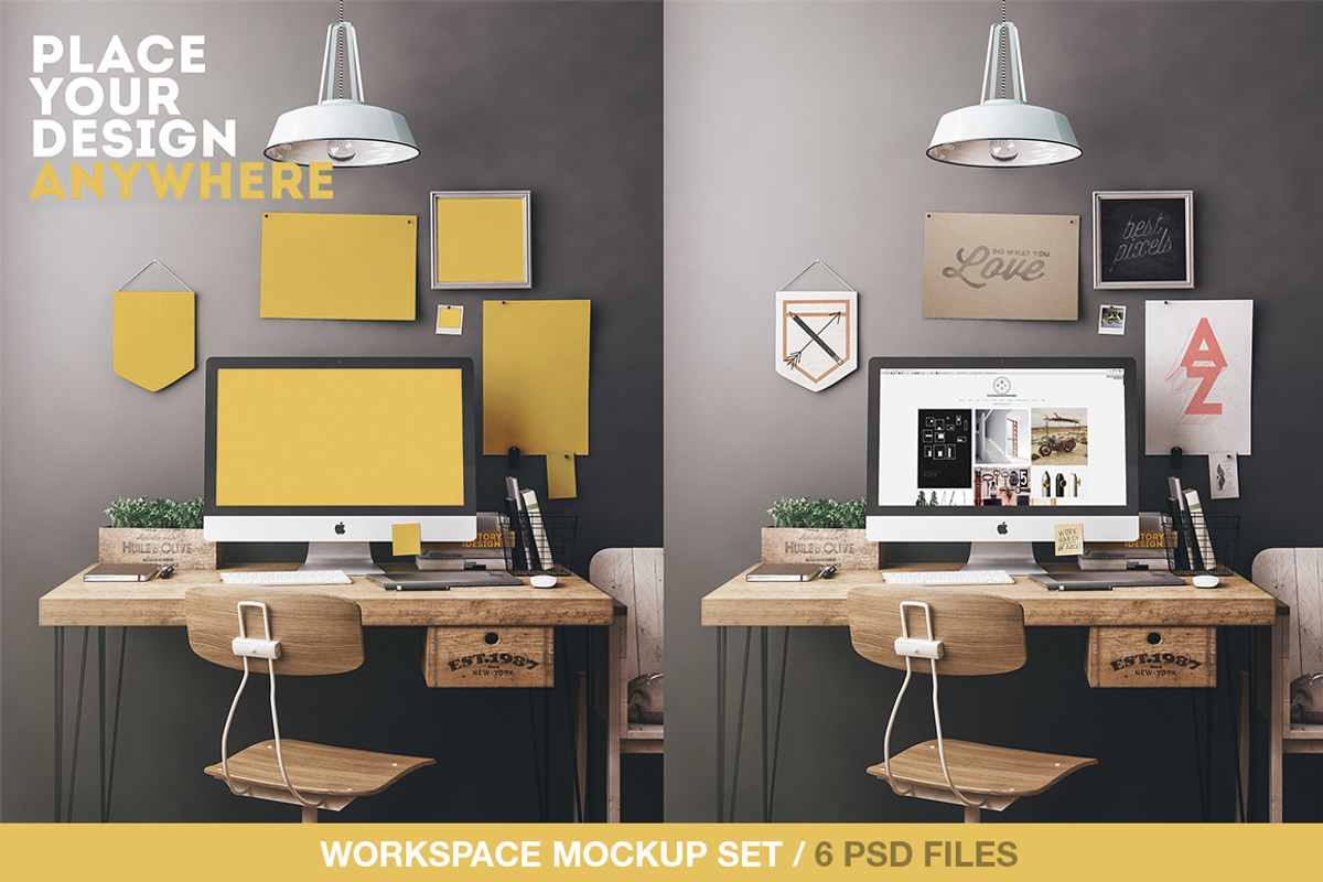 Workspace Mockup Set 1, a Mac Mockup by Best Pixels™ (Photo 1 of 5)