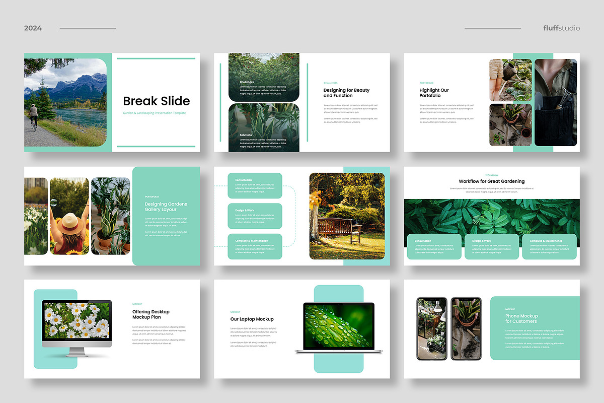 Gardening Landscaping Powerpoint, a Presentation Template by fluffstudio (Photo 4 of 5)
