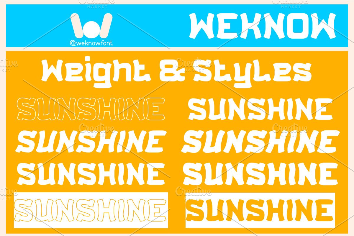 Sunshine font, a Font by weknow (Photo 7 of 8)