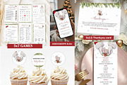 Christmas Theme Baby Shower Bundle, an Invitation Template by Stellalunarts (Thumbnail 3 of 9)