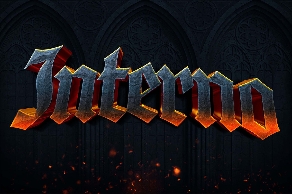 Gothic 3D Text Effect Template, a Layer Style Add-On by DesignerCandies (Photo 3 of 5)