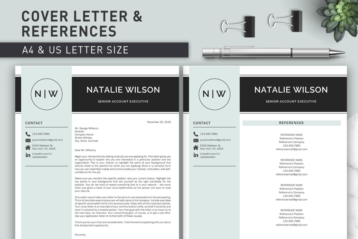 2 Page Resume Template | CV Template, a Resume Template by Klamp Studio (Photo 6 of 8)