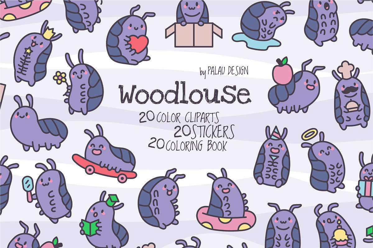 Woodlouse Clipart Bundle, an Animal Illustration by Palau (Photo 1 of 9)