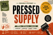 Pressed Supply, a Sans Serif Font by Art StoreID (Thumbnail 1 of 10)
