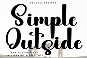 Simple Outside, a Handwritten Font by InermediaSTUDIO (Thumbnail 1 of 8)
