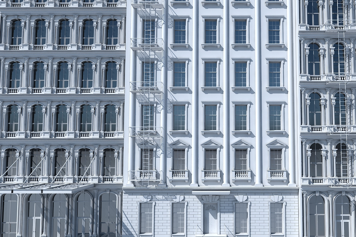 Commercial Building Facade 17, an Architecture 3D Model by Giimann (Photo 1 of 14)