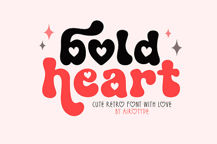 Bold Heart - Retro Font with Love, a Handwritten Font by Airotype