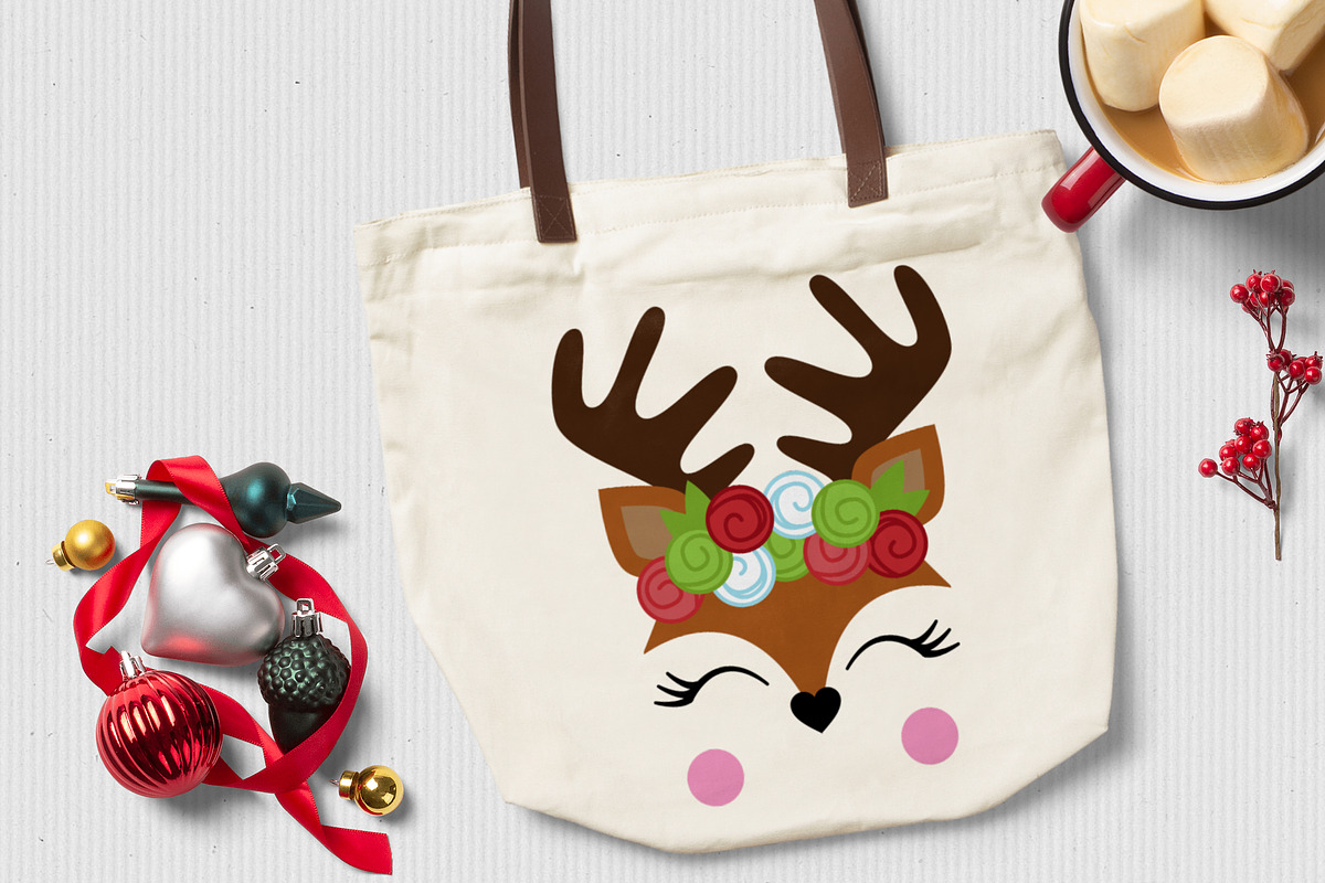 Reindeer Face Clipart and Vectors, an Illustration by PinkPueblo (Photo 4 of 4)