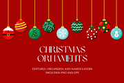 Christmas Ornaments, a Decorative Illustration by Raafeya's Crafts (Thumbnail 1 of 3)