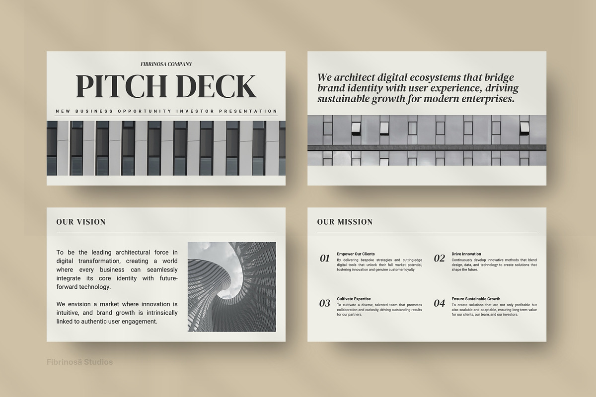 Investor Pitch Deck Google Slides, a Presentation Template by FIBRINOSÄ (Photo 3 of 6)