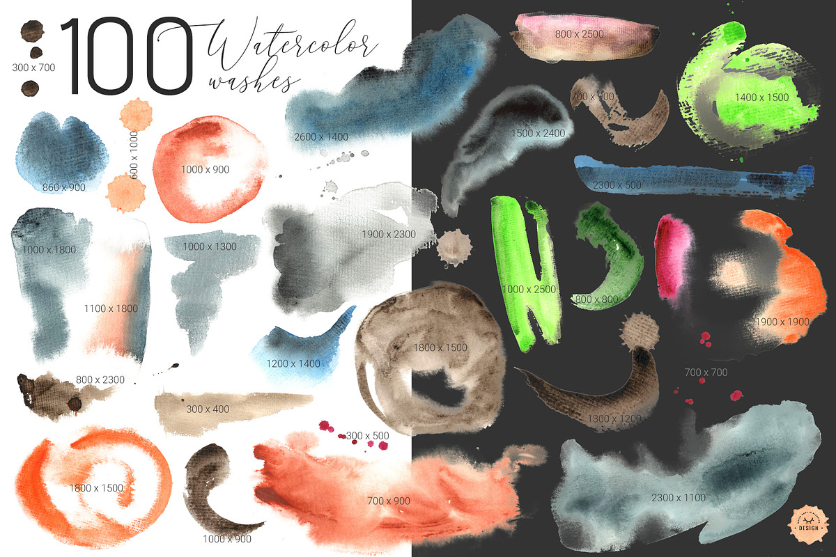 Nature Abstractions - Watercolor Set, a Texture Illustration by WBS Design (Photo 4 of 13)