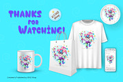 Cheerful cartoon joker. Tshirt, PNG., a Person Illustration by KENO Mascots (Thumbnail 4 of 4)