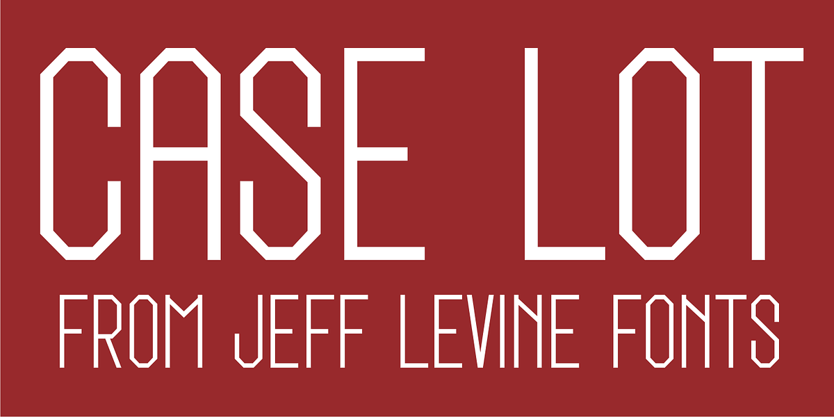 Case Lot JNL, a Sans Serif Font by Jeff Levine Fonts