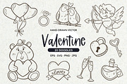 Love Doodles Valentine Day Clipart, a Seasonal Illustration by insemar (Thumbnail 1 of 5)
