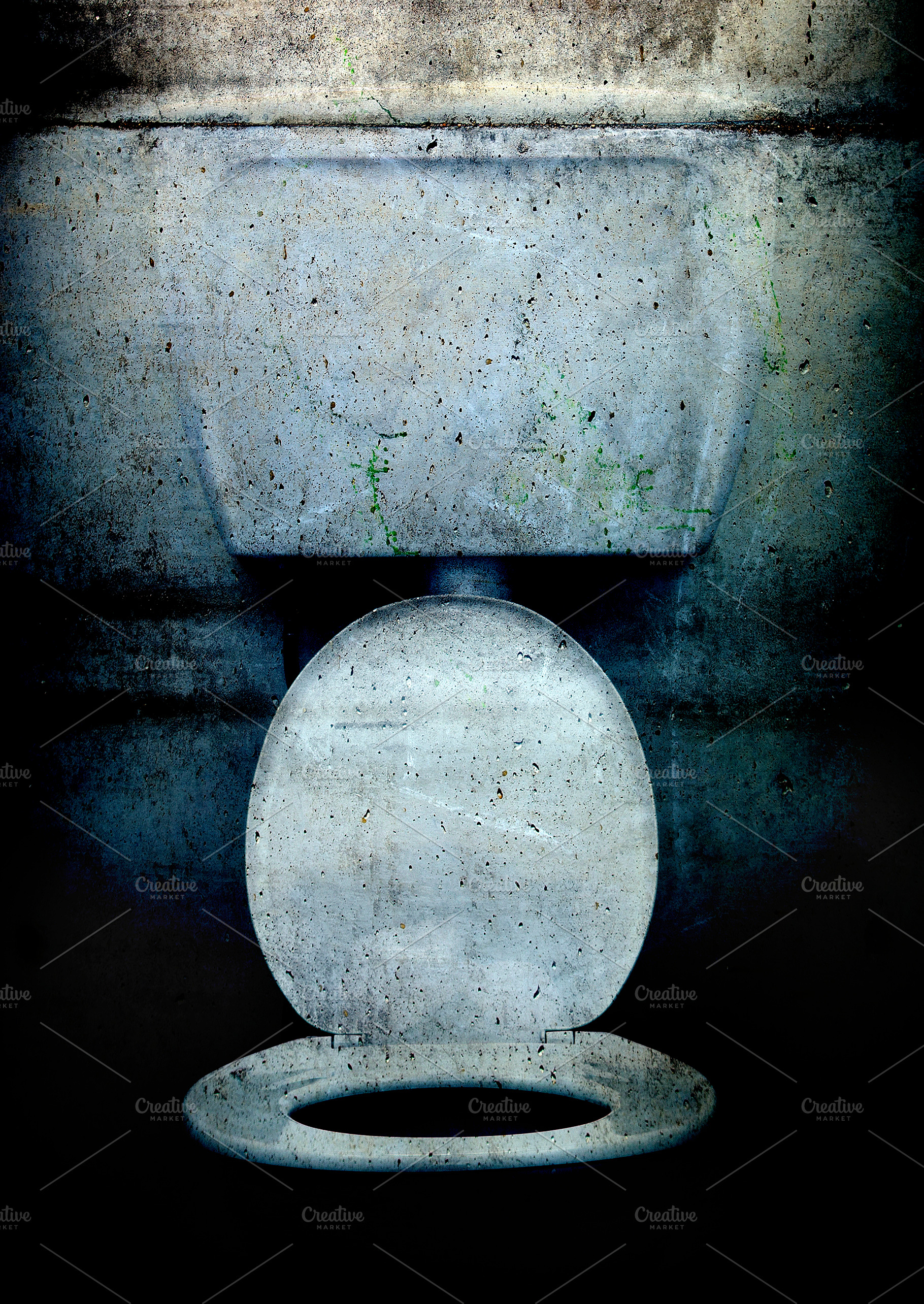 Grunge Toilet, a Background Photo by THP Creative