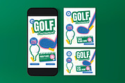 White Golf Tournament Flyer Set, a Flyer Template by graphicook (Thumbnail 3 of 3)