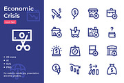 Economic Crisis Icon Set, an Icon by Bartama Graphic (Thumbnail 1 of 2)