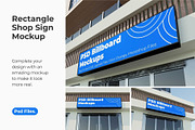 Rectangle shop sign mockup, an Advertising Mockup by Partikusi Design (Thumbnail 1 of 4)