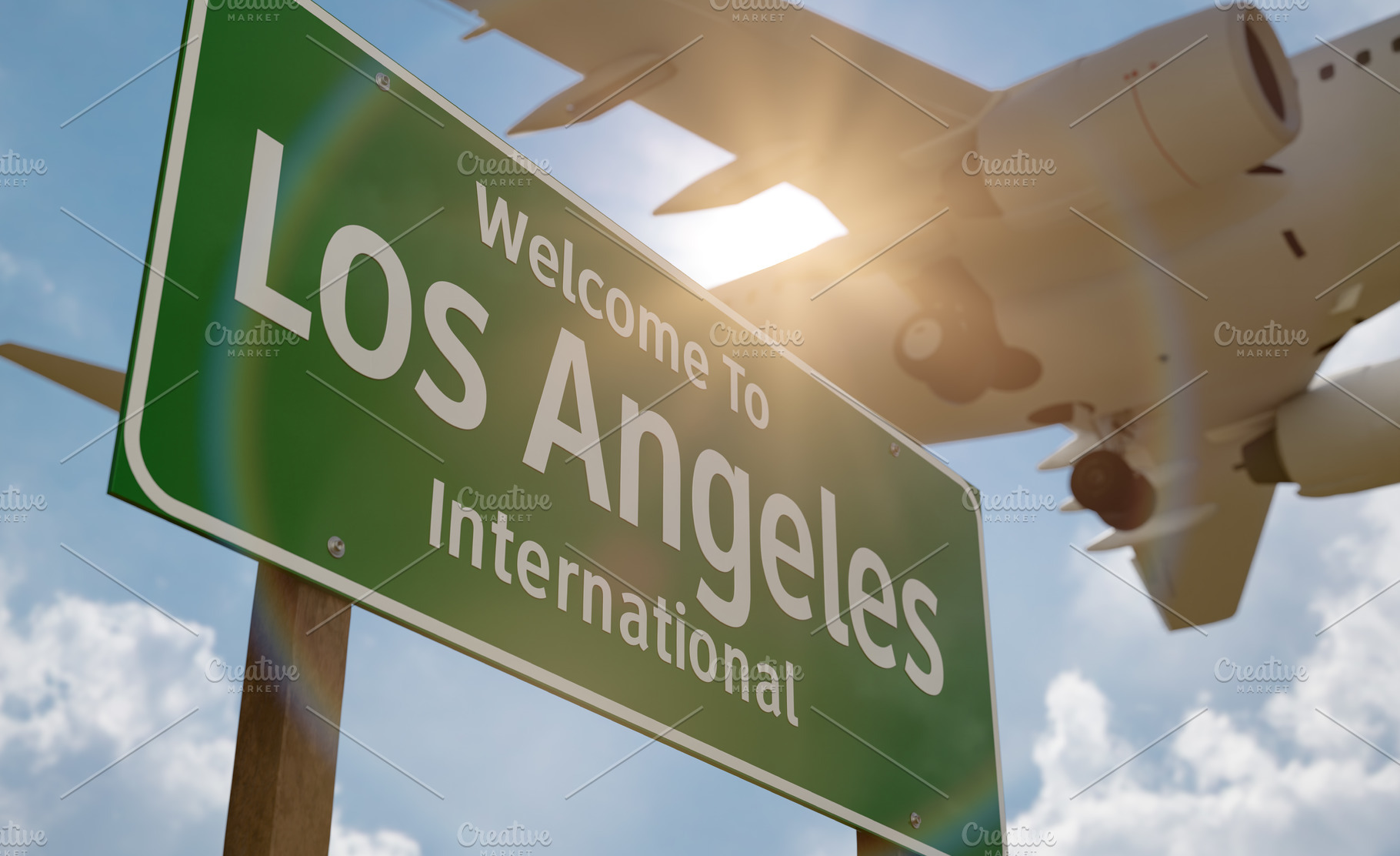 Los Angeles Airport Road Sign, a Transportation Photo by Andy Dean Photography