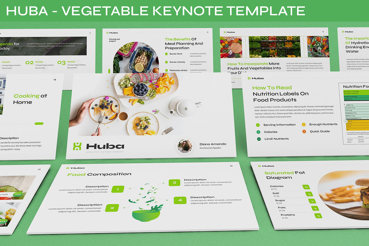 Huba - Vegetable Keynote Template, a Presentation Template by SlideFactory (Photo 1 of 4)