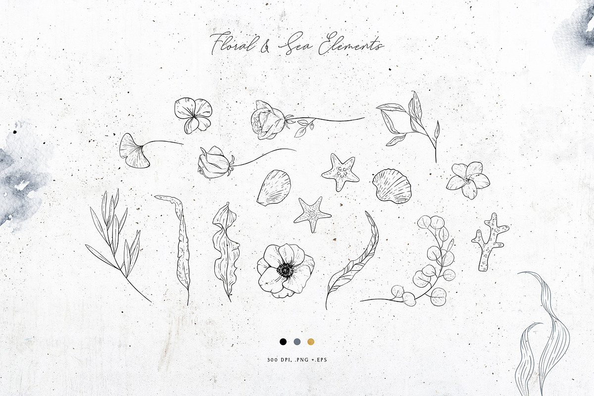 Mellifluous. Sea & Floral Graphics, a Texture Illustration by NiKO (Photo 9 of 20)