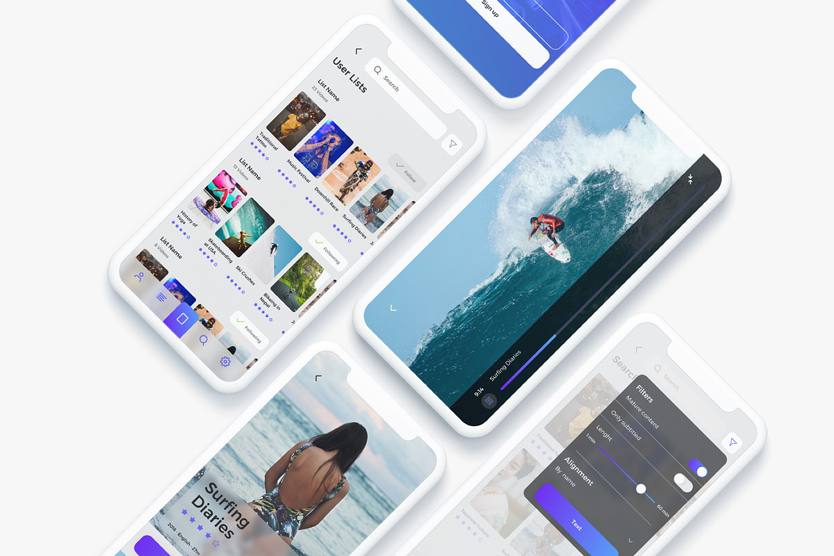 Frigo Video UI Kit, an UI Kit Template by uicube (Photo 4 of 4)