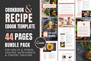 Recipe Book Template for Canva, a Brochure Template by Designs by Darowan (Thumbnail 1 of 11)