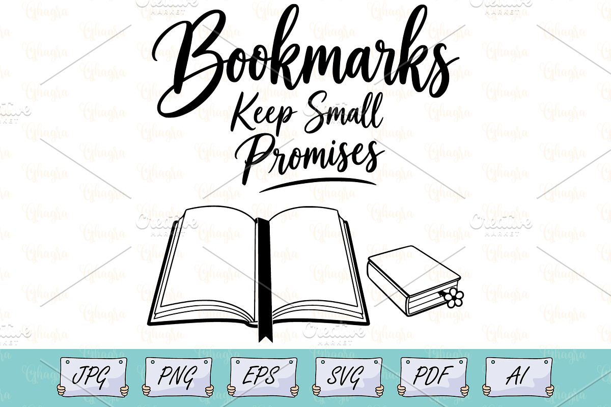 Bookmarks Keep Promises SVG, an Object Illustration by Ghagra (Photo 1 of 6)