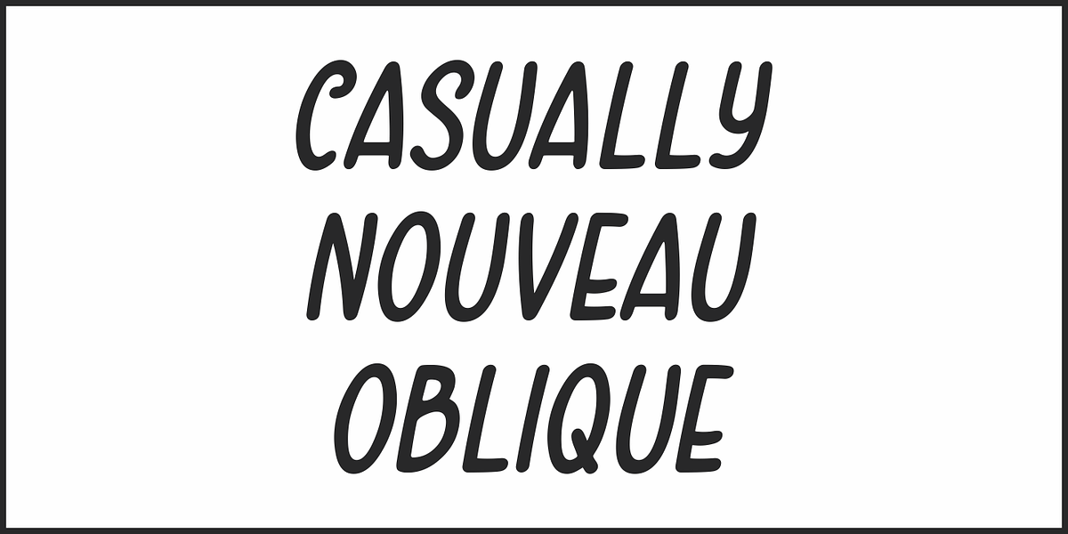 Casually Nouveau JNL, a Font by Jeff Levine Fonts (Photo 4 of 5)