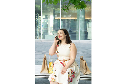 Happy woman shopping, a Beauty & Fashion Photo by Neirfy
