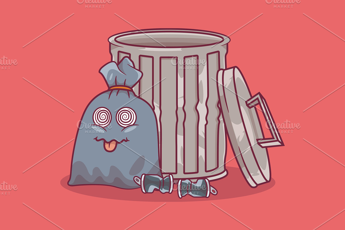 Garbage Jump!, an Object Illustration by pedrors