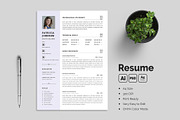 Elegant Four-Page Resume Template, a Resume Template by Design Vault (Thumbnail 1 of 3)