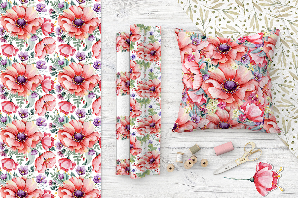 Watercolor wildflowers set, an Illustration by Artmanata (Photo 23 of 26)