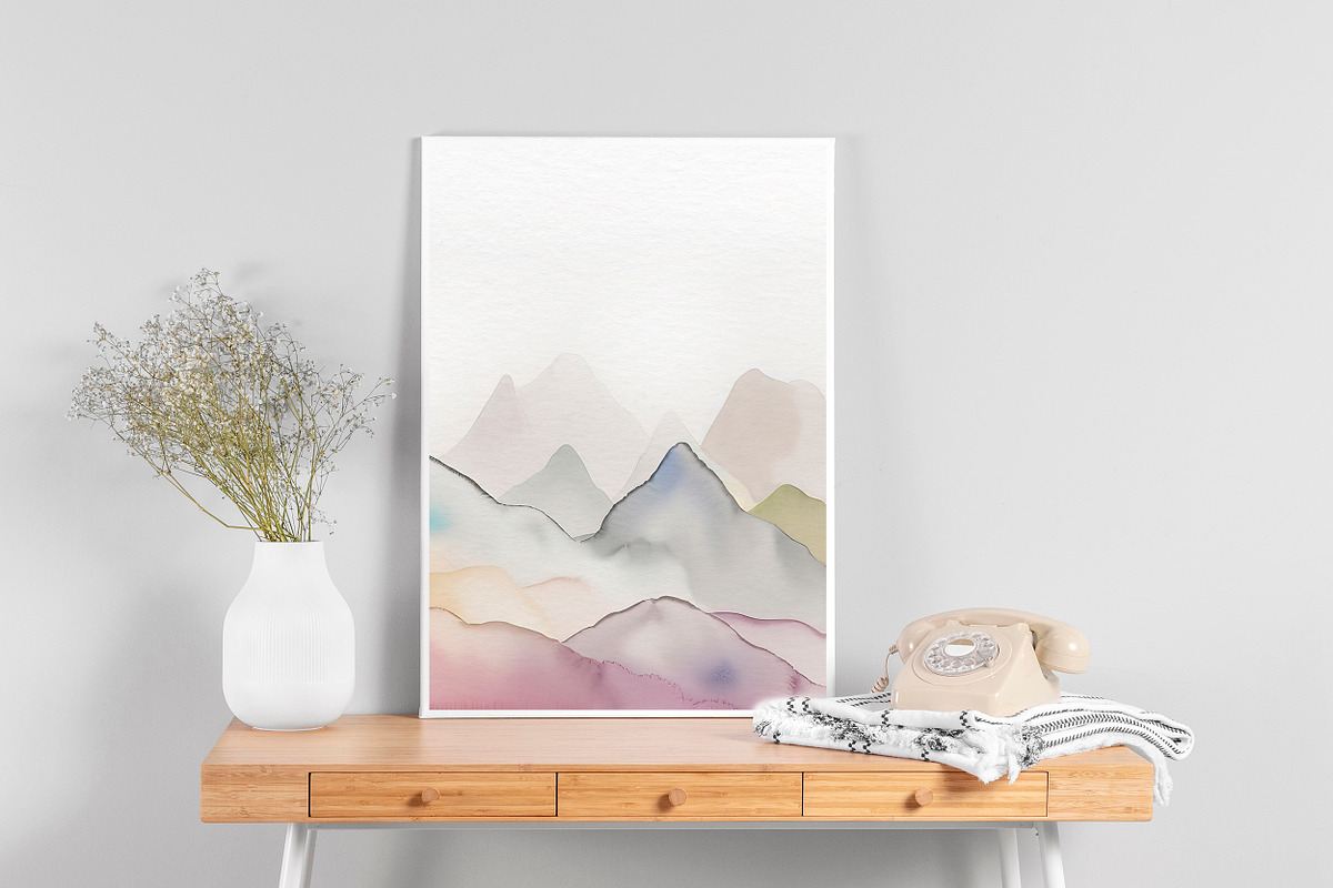 Mountains Watercolor Illustrations, an Illustration by AlineArtStore (Photo 8 of 14)