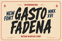 Gasto Fadena Bold Vintage Retro Font