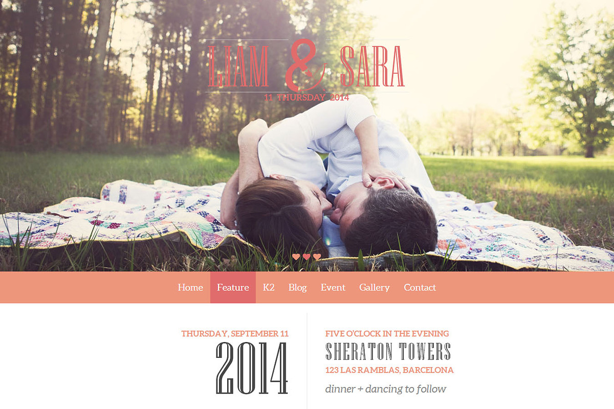 Tasteful Joomla Wedding Template, a Websites & App Template by JoomlaUX (Photo 1 of 4)