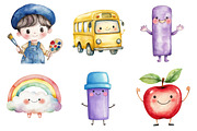 Kawaii School Character Stickers, a Seasonal Illustration by CitraGraphics (Thumbnail 5 of 5)