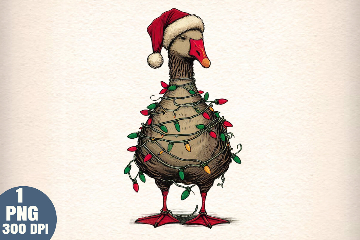 Funny Sarcastic Christmas Goose PNG, an Illustration by Daily.Designs (Photo 1 of 5)