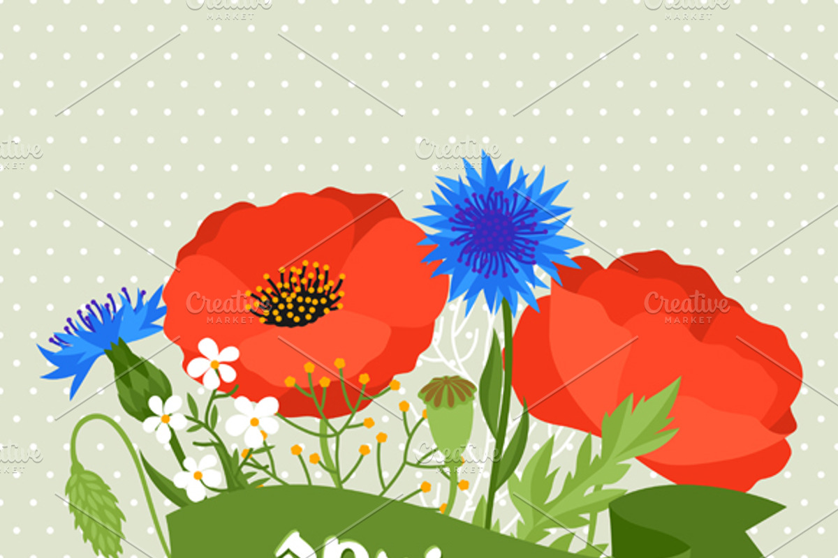 Backgrounds with spring flowers., a Card Template by incomible (Photo 2 of 3)
