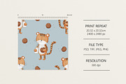 Tiger and cookies, a Pattern Graphic by Olena Kuznietsova (Thumbnail 4 of 8)