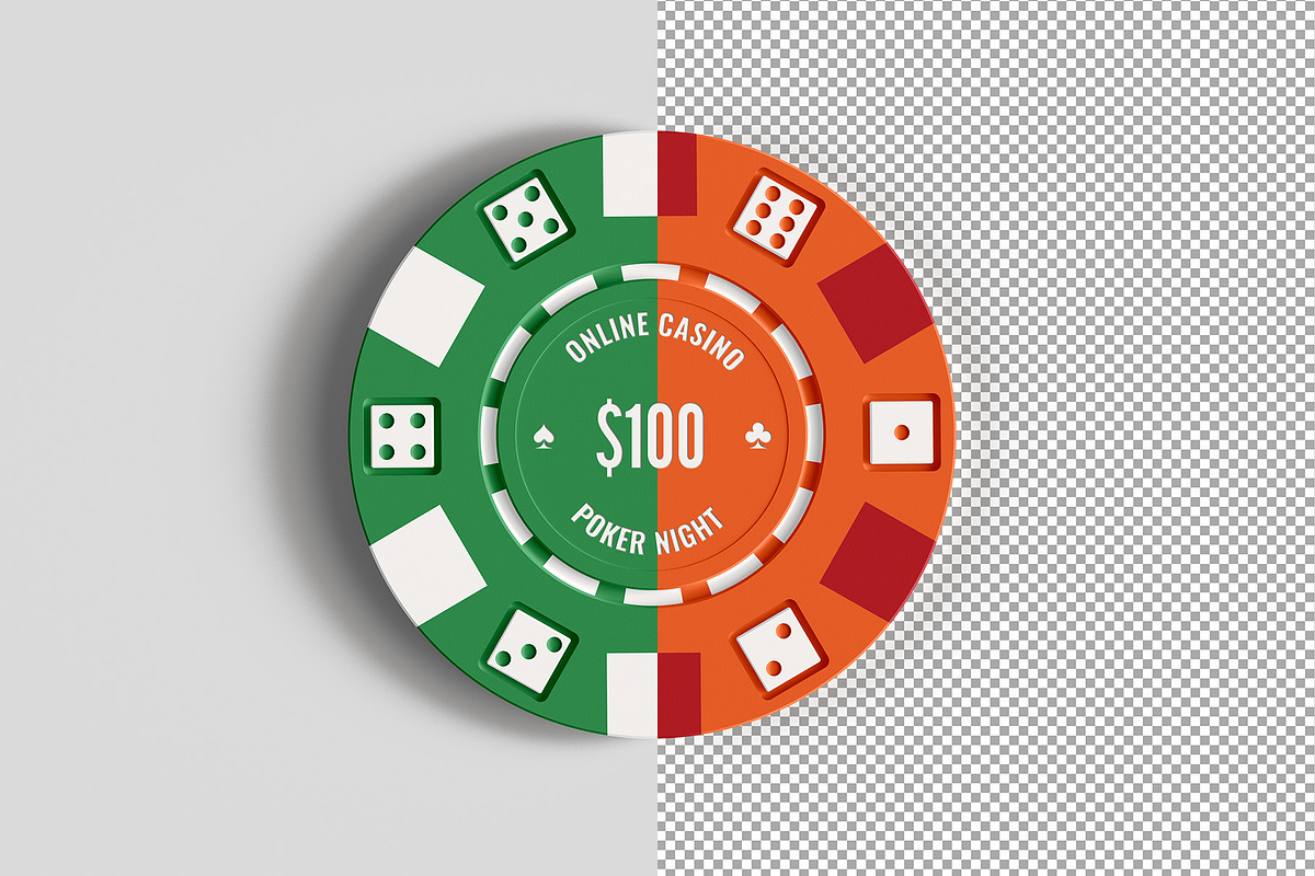 Casino Chips Mockup - 6 views, an Advertising Mockup by Illusiongraphic (Photo 9 of 18)
