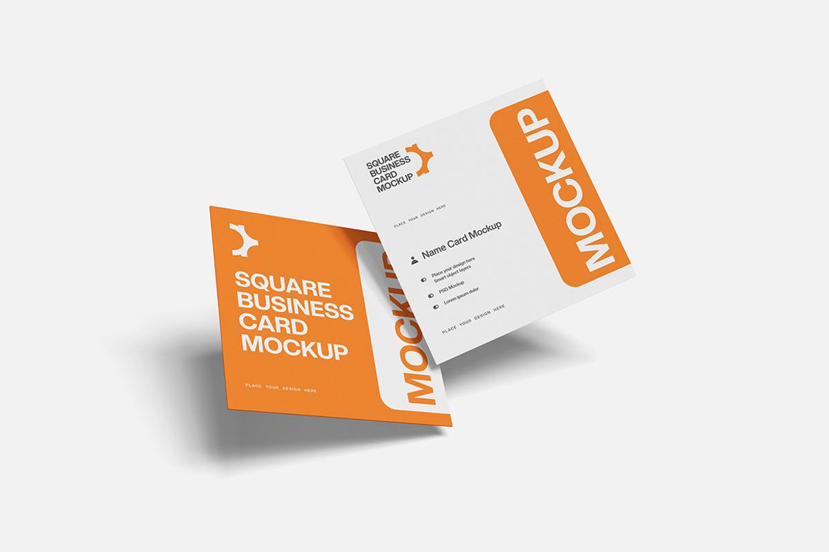 Square Business Card Mockup, a Product Mockup by Indah (Photo 5 of 5)