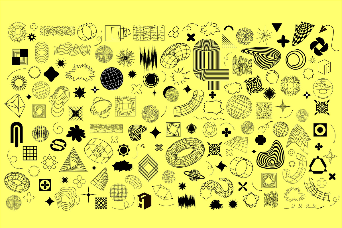 Abstract geometric elements, a Decorative Illustration by Merfin (Photo 9 of 10)